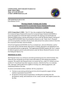 Final Supplemental EIS/OEIS News Release (June 2020)